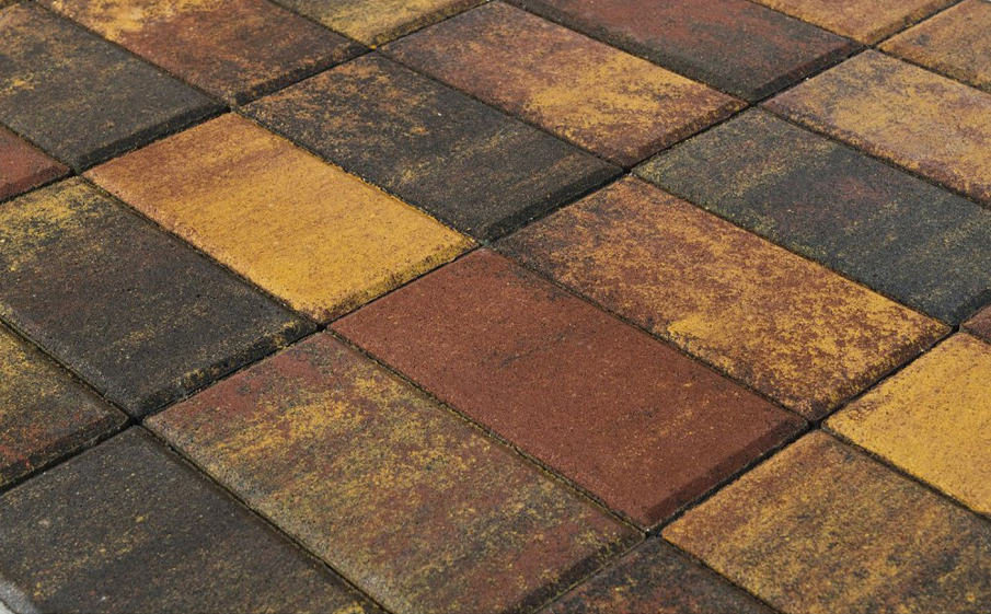 Тротуарная плитка BRAER Прямоугольник Color Mix Мальва, 40 мм