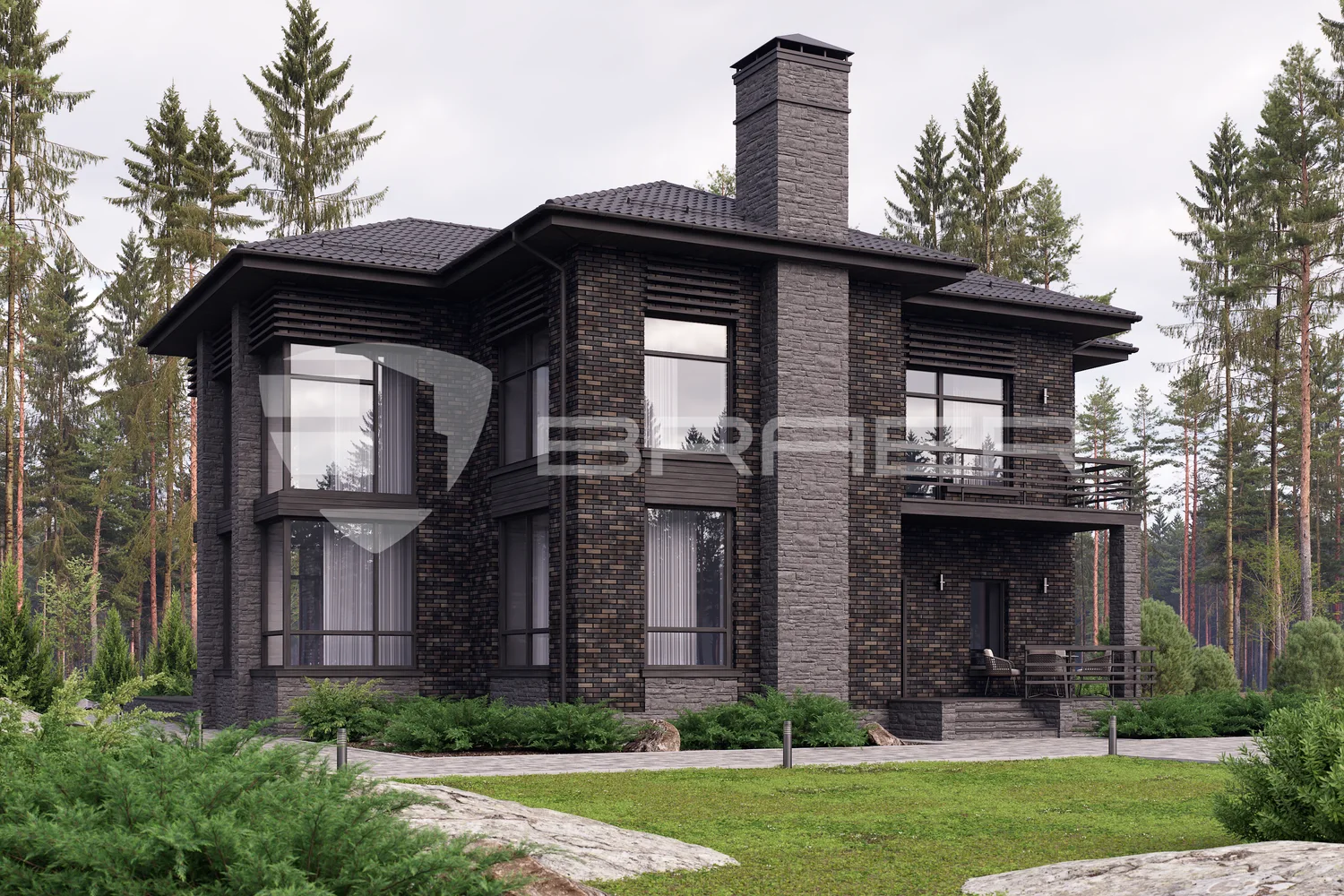 Кирпич облицовочный BRAER PRO 28.09, 1 НФ, 250*120*65 мм