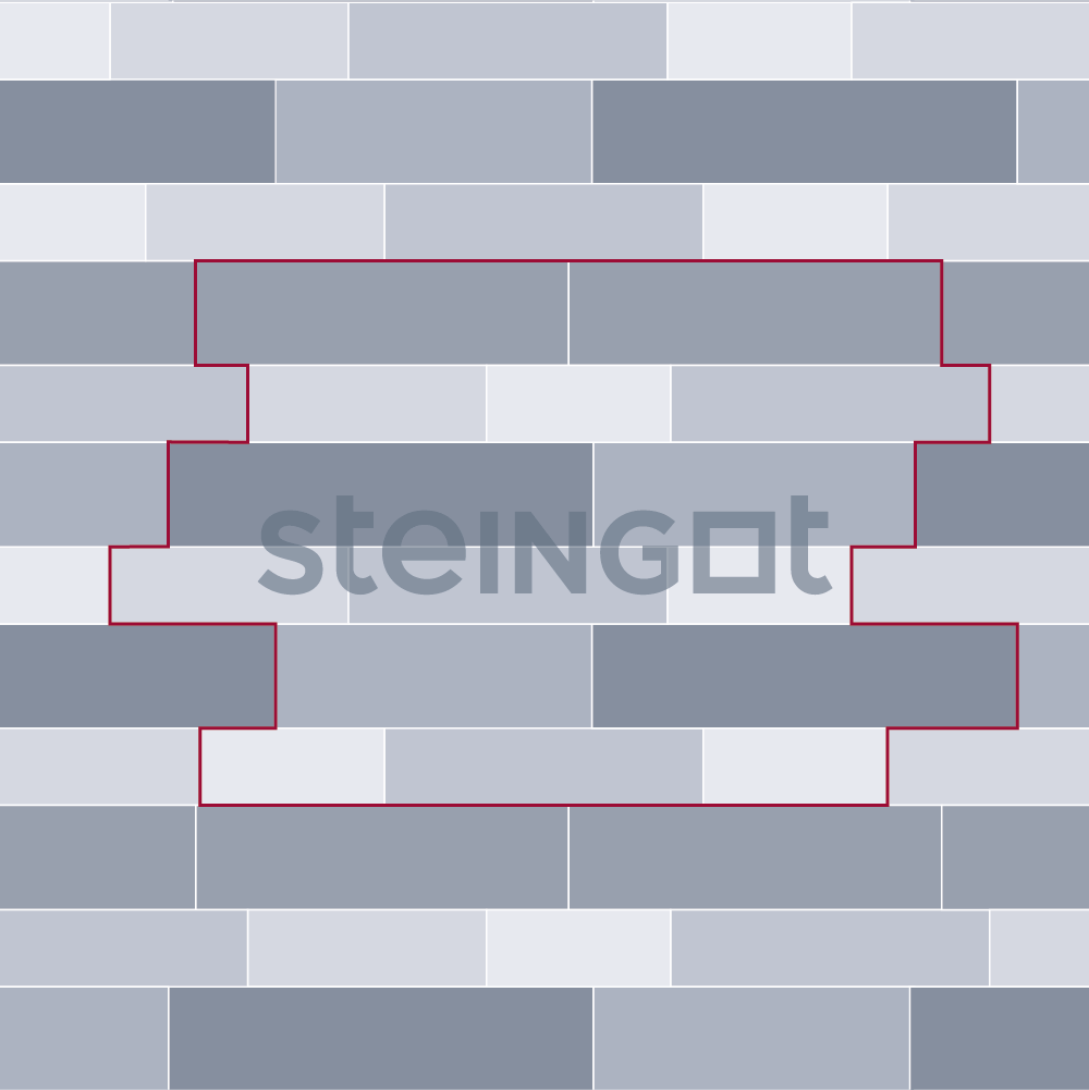 НА ЗАКАЗ Тротуарная плитка Steingot Домино Серая 80 мм