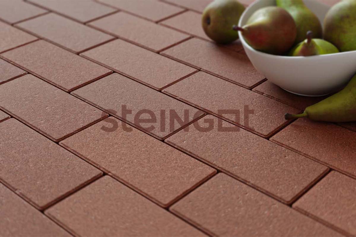 НА ЗАКАЗ Тротуарная плитка Steingot Прямоугольник 200*100*60 Коричневый (верхний прокрас, минифаска)