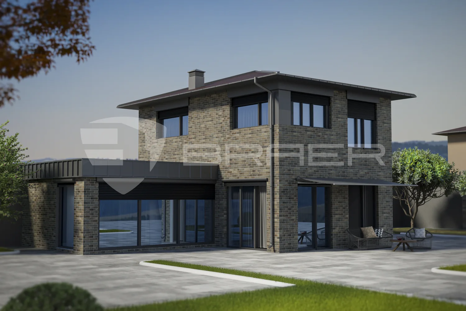 Кирпич облицовочный BRAER PRO 2.10, 1 НФ, 250*120*65 мм
