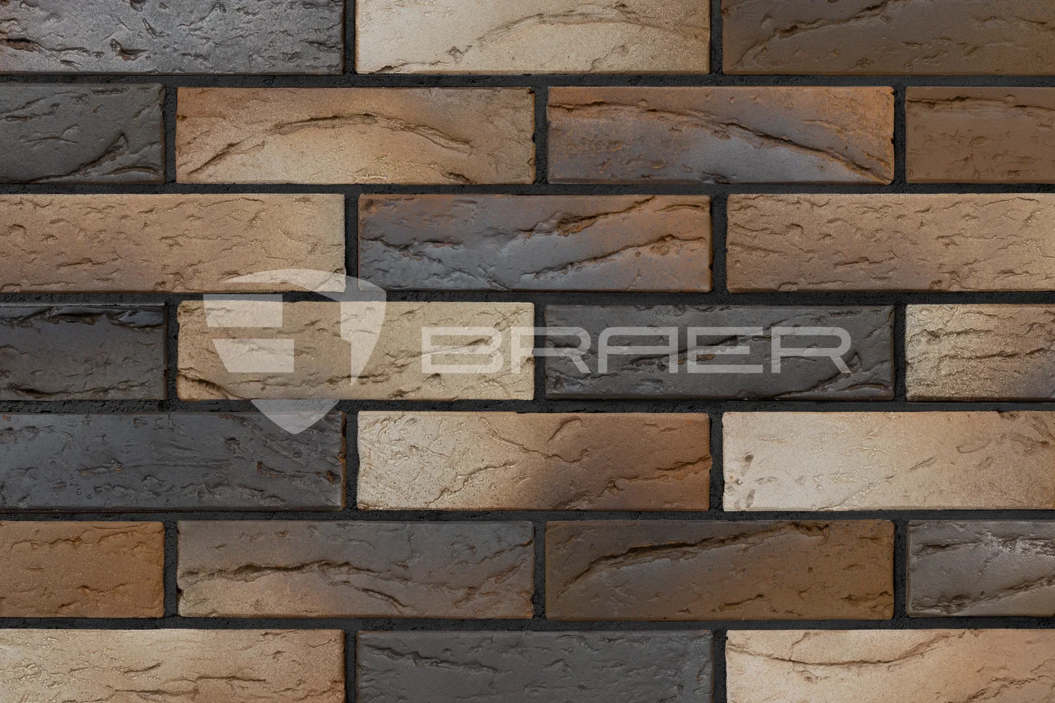 Кирпич облицовочный BRAER PRO 5.06, 1 НФ, 250*120*65 мм