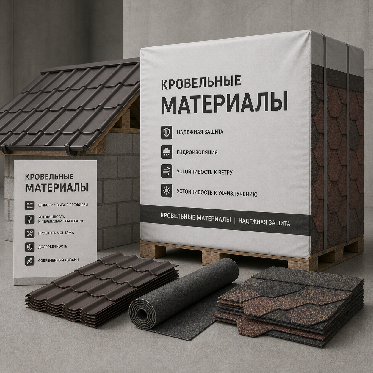 Кровля, комплектующие и аксессуары
