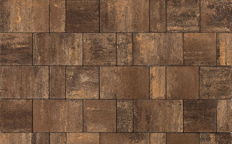 Тротуарная плитка BRAER Старый город Ландхаус Color Mix Каштан, 80 мм