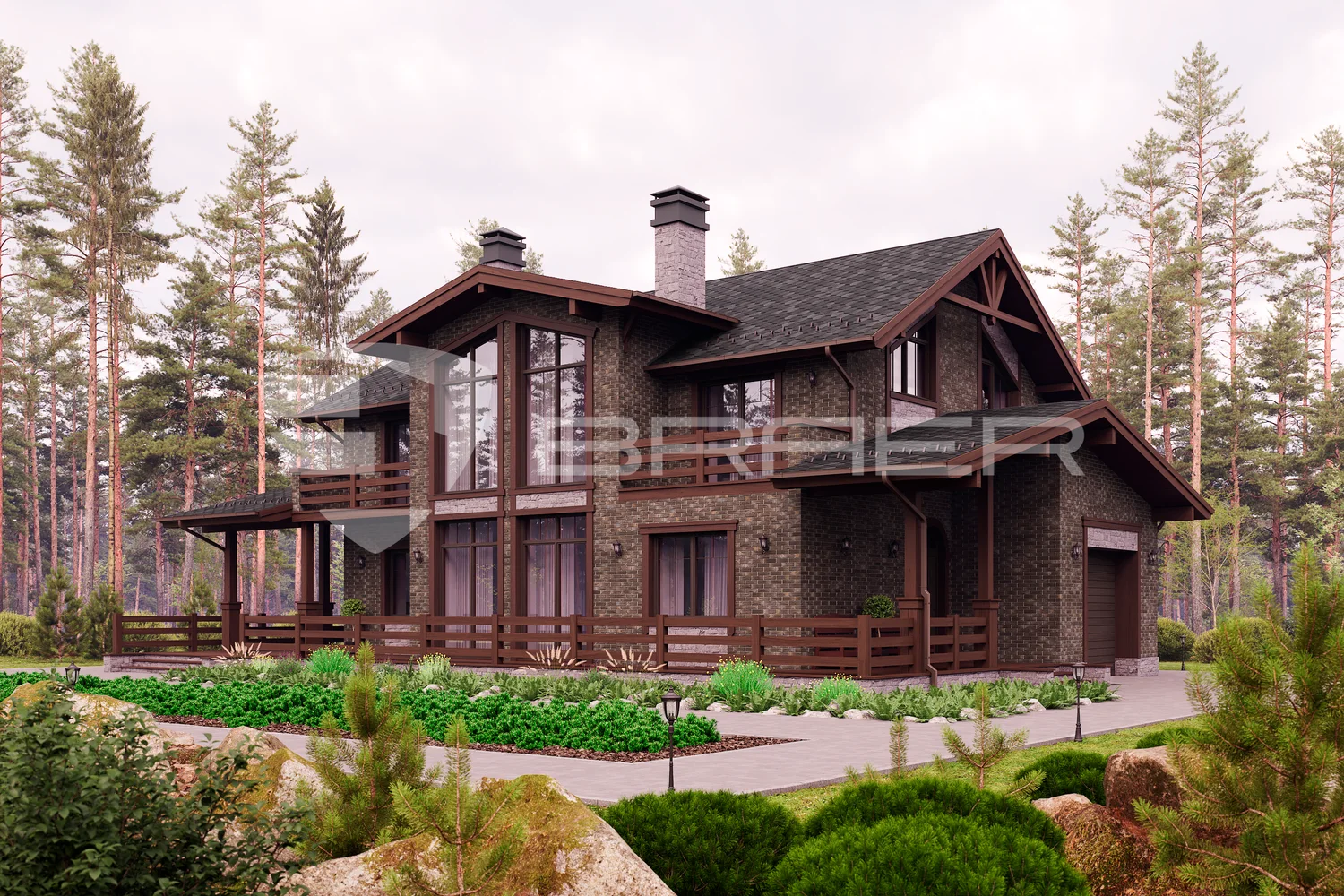 Кирпич облицовочный БРАЕР кладка Limited Этна, кора дуба, 1 НФ, 250*120*65 мм