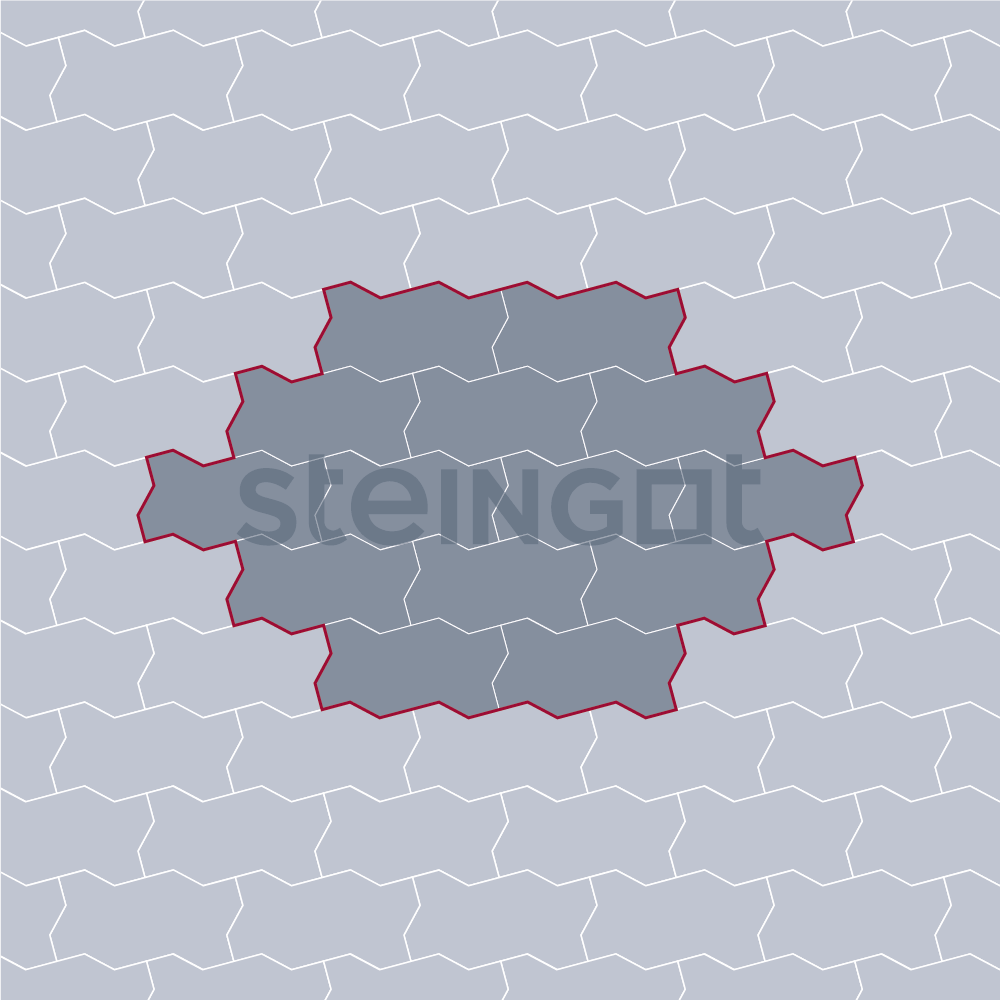 НА ЗАКАЗ Тротуарная плитка Steingot Зигзаг Серый 80 мм