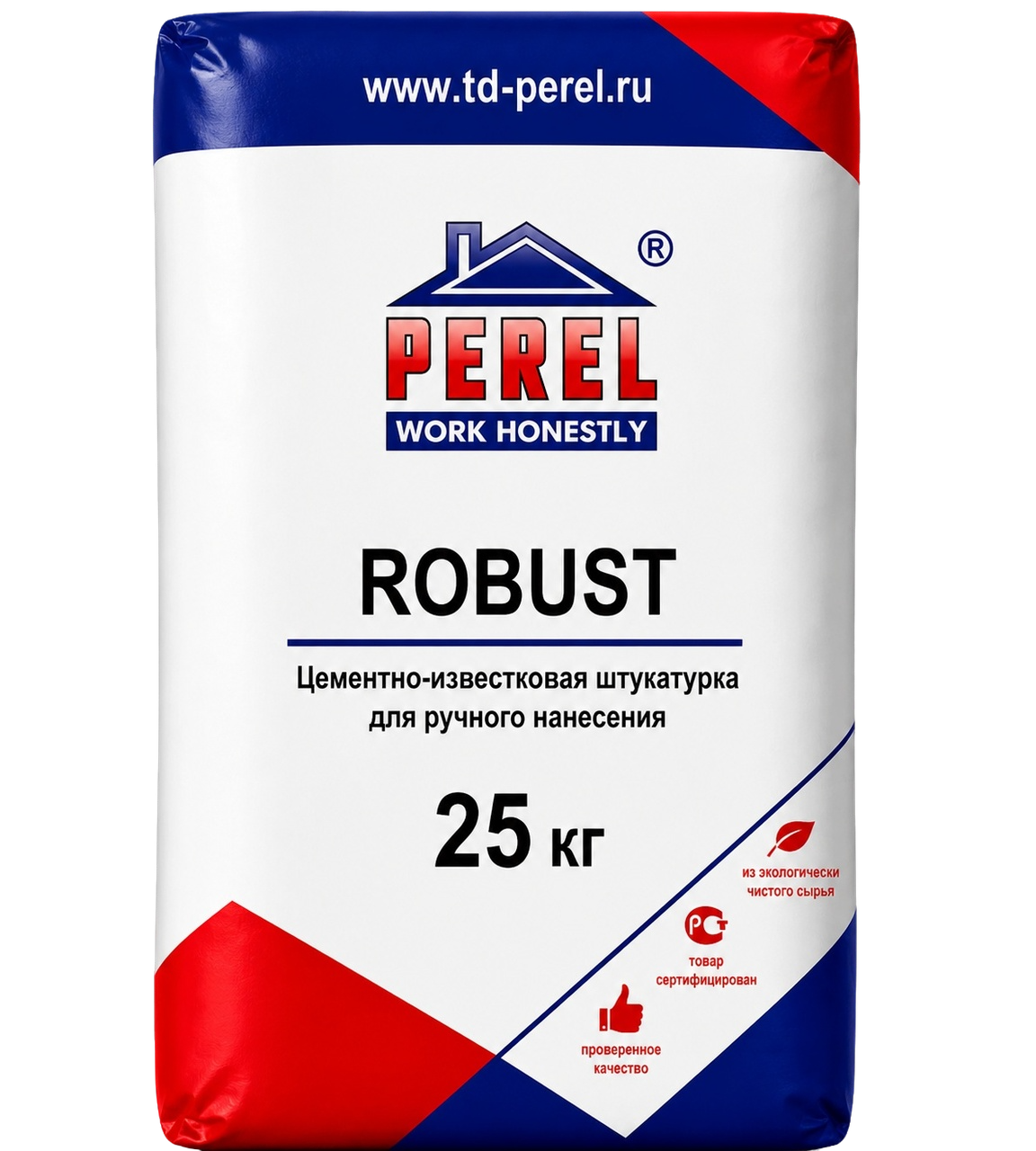 Цементно-известковая штукатурка Perel Robust, 25 кг