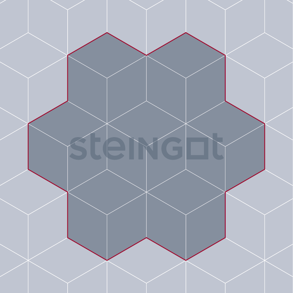 НА ЗАКАЗ Тротуарная плитка Steingot Ромб Серый 60 мм