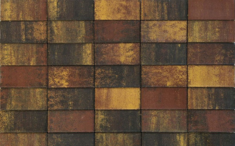 Тротуарная плитка BRAER Прямоугольник Color Mix Мальва, 40 мм