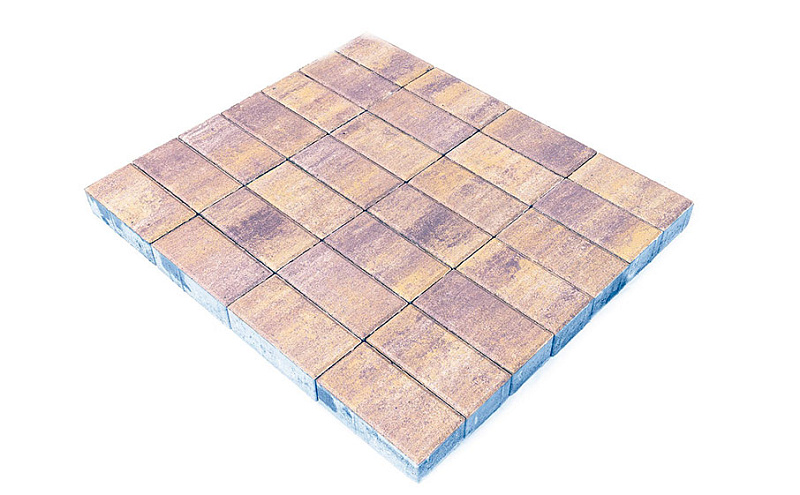 Тротуарная плитка BRAER Прямоугольник Color Mix Прайд, 40 мм