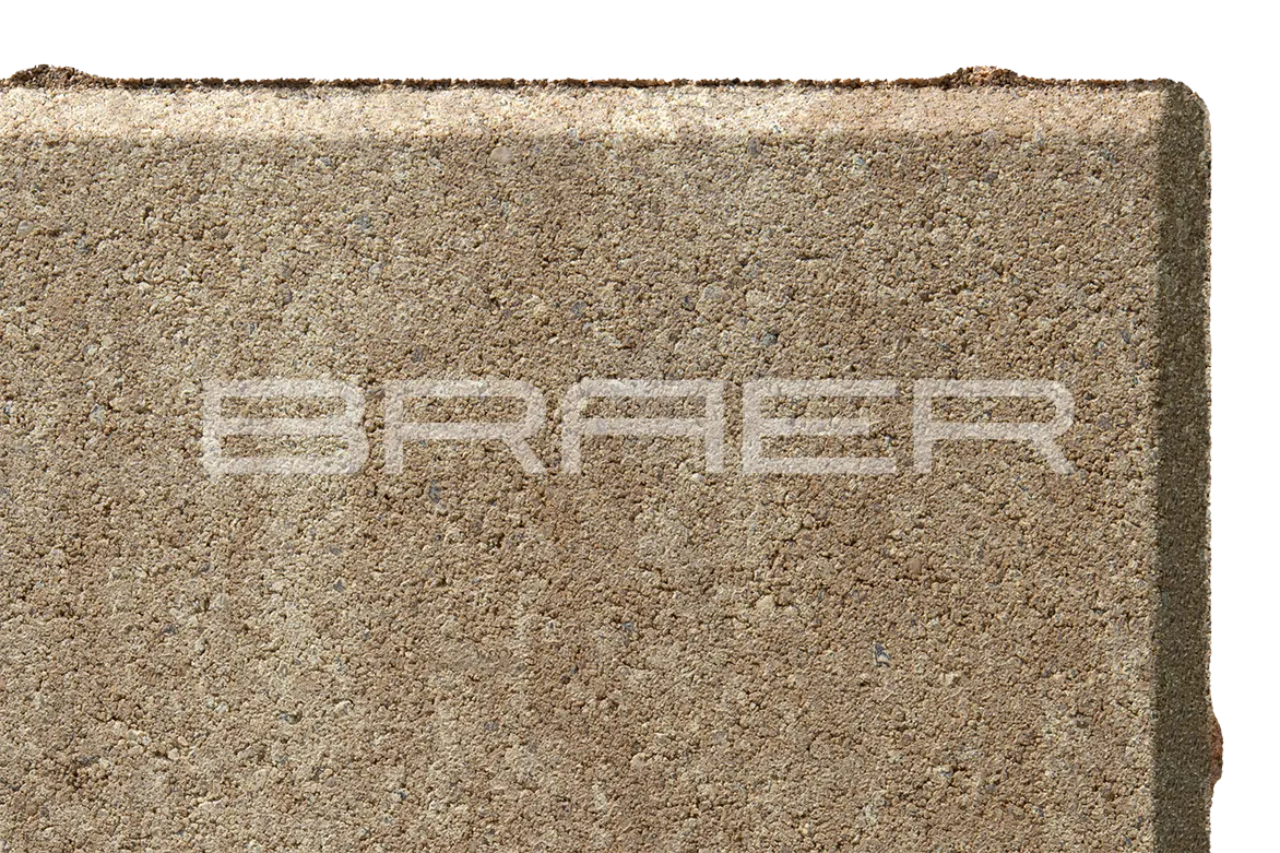 Тротуарная плитка BRAER Прямоугольник Color Mix Миндаль, 40 мм