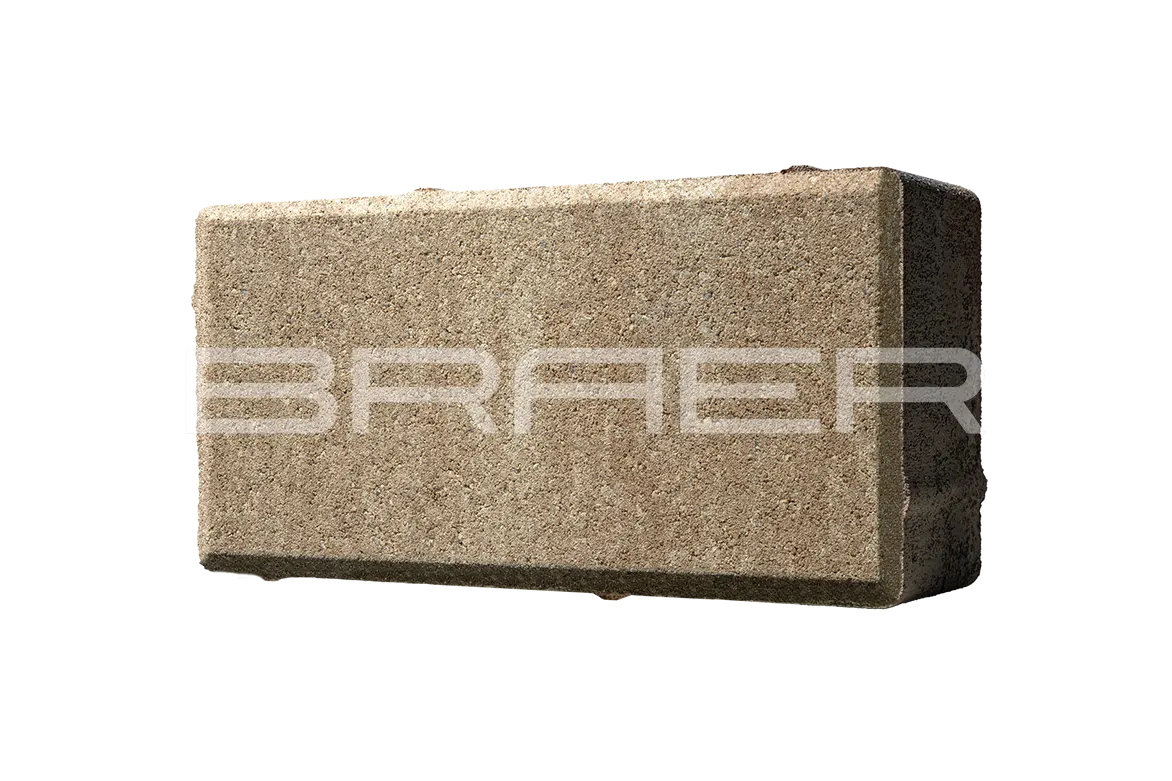 Тротуарная плитка BRAER Прямоугольник Color Mix Миндаль, 40 мм