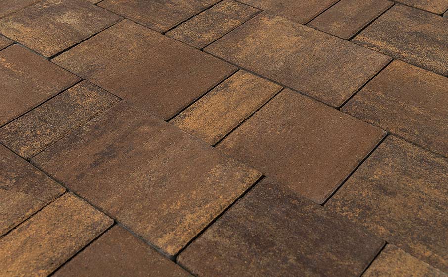 Тротуарная плитка BRAER Старый город Ландхаус Color Mix Каштан, 80 мм