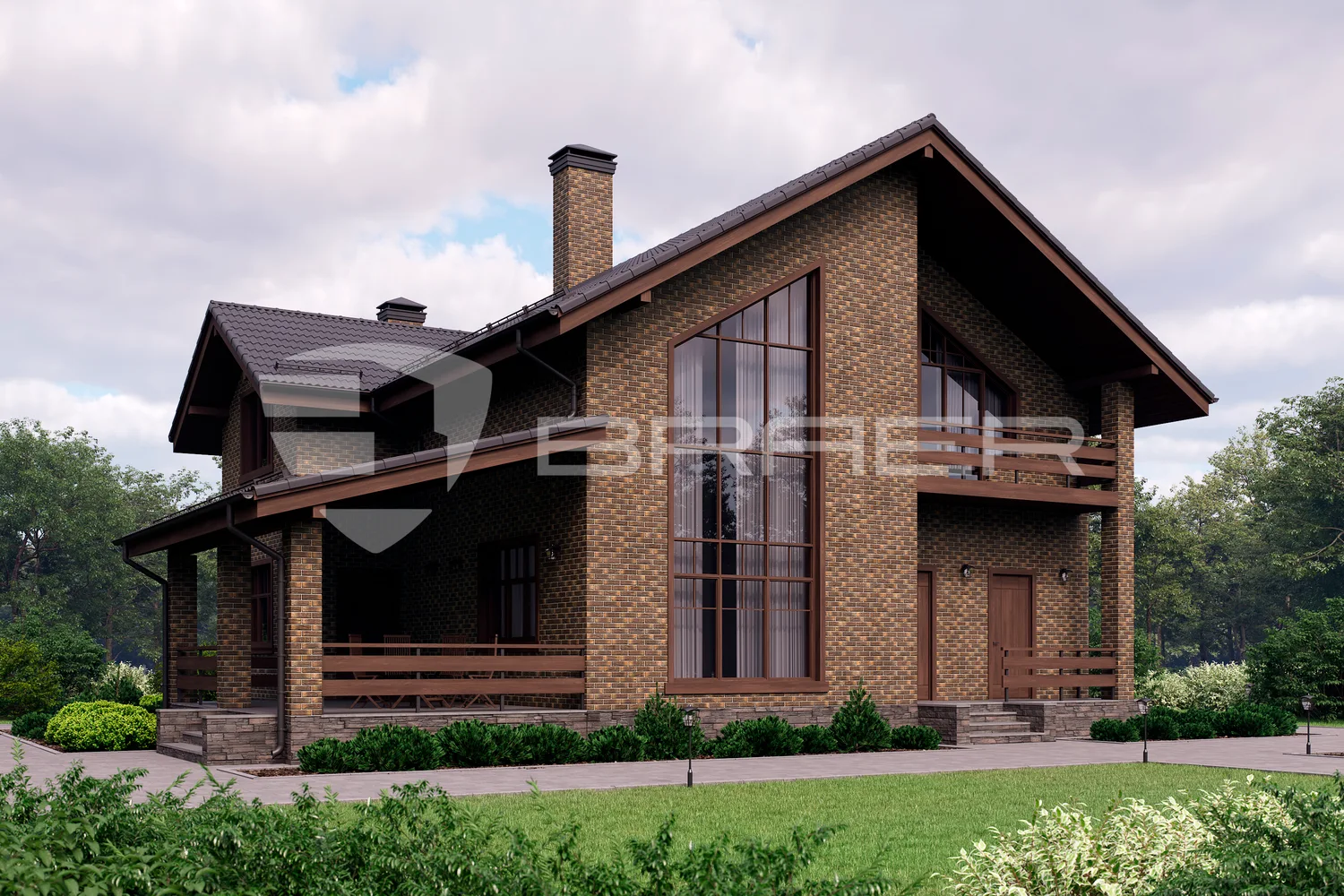 Кирпич облицовочный БРАЕР кладка Limited Этна, кора дуба, 1 НФ, 250*120*65 мм