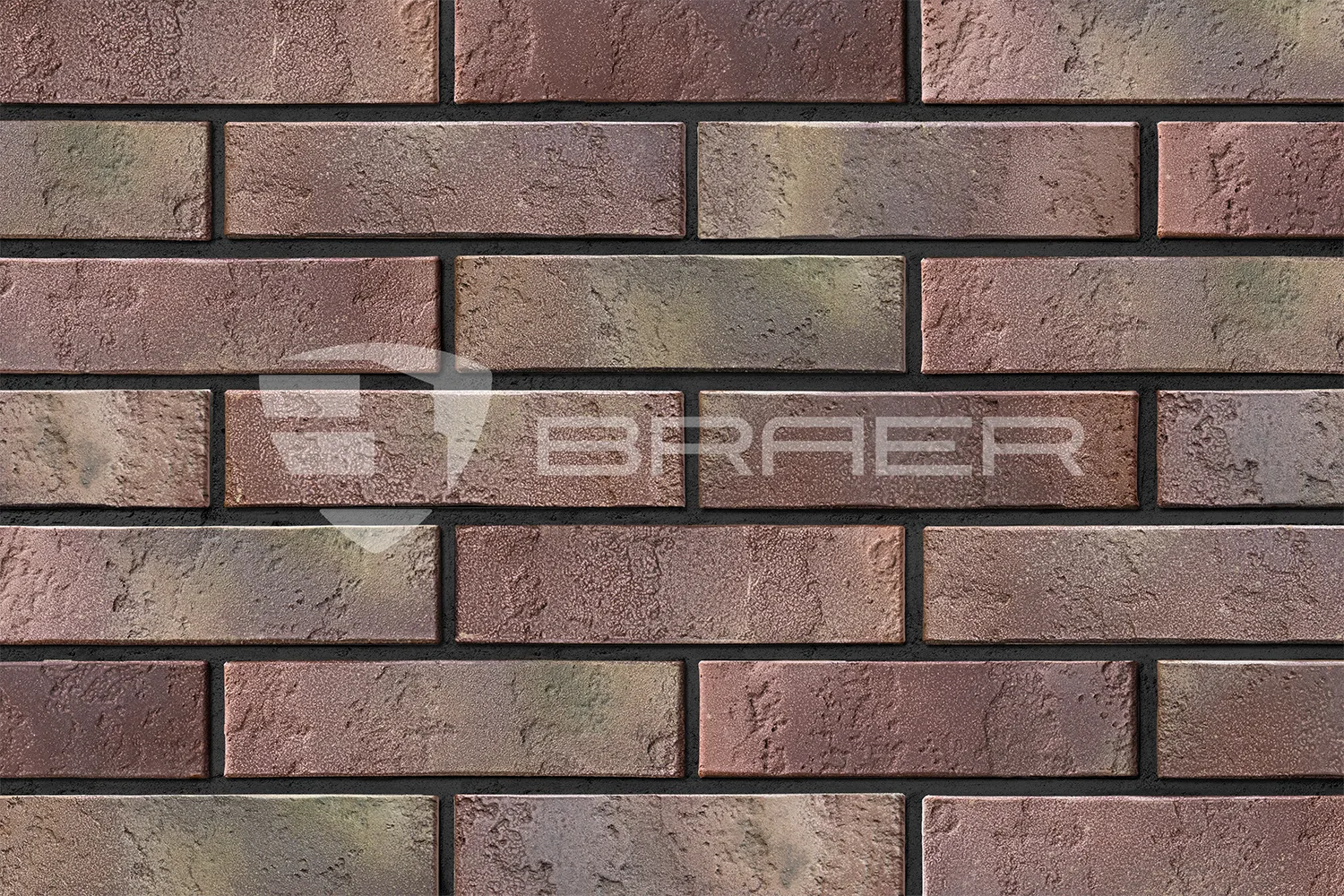 Кирпич облицовочный BRAER PRO 13.13, 1 НФ, 250*120*65 мм