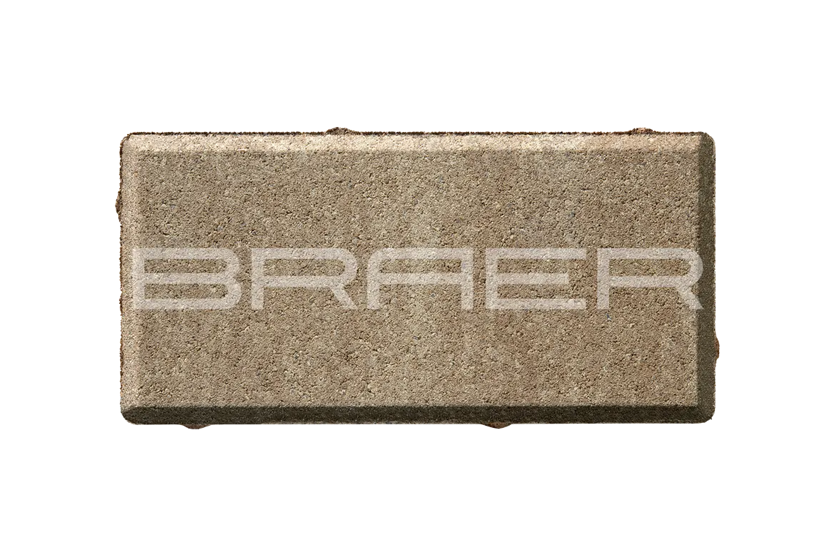 Тротуарная плитка BRAER Прямоугольник Color Mix Миндаль, 40 мм